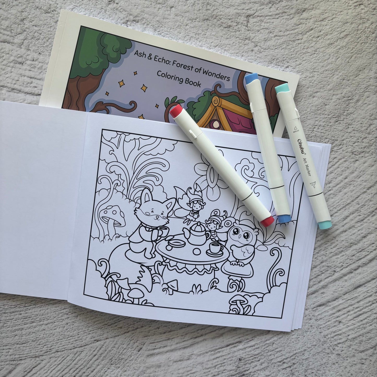 Ash & Echo: Forest of Wonders Coloring Book