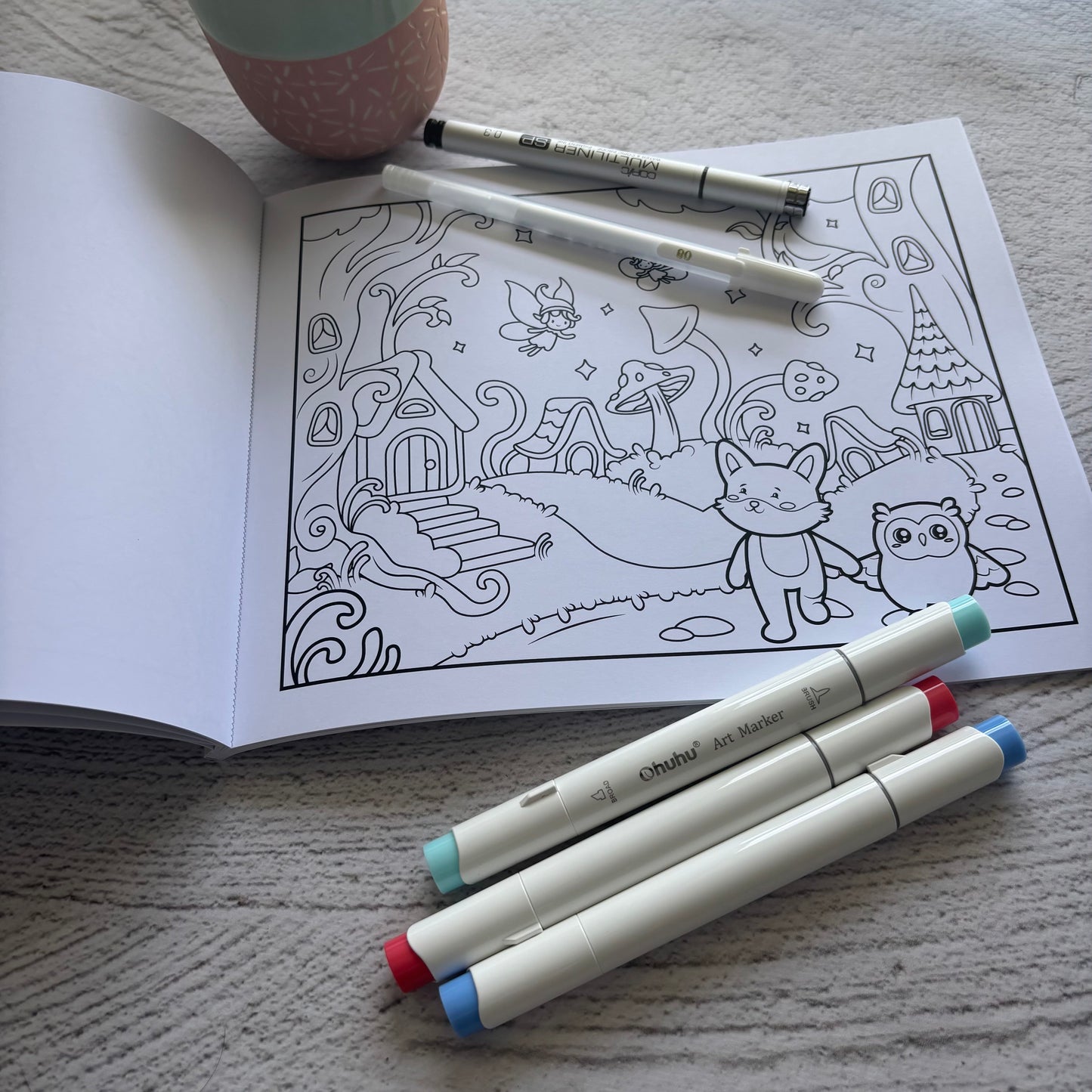 Ash & Echo: Forest of Wonders Coloring Book