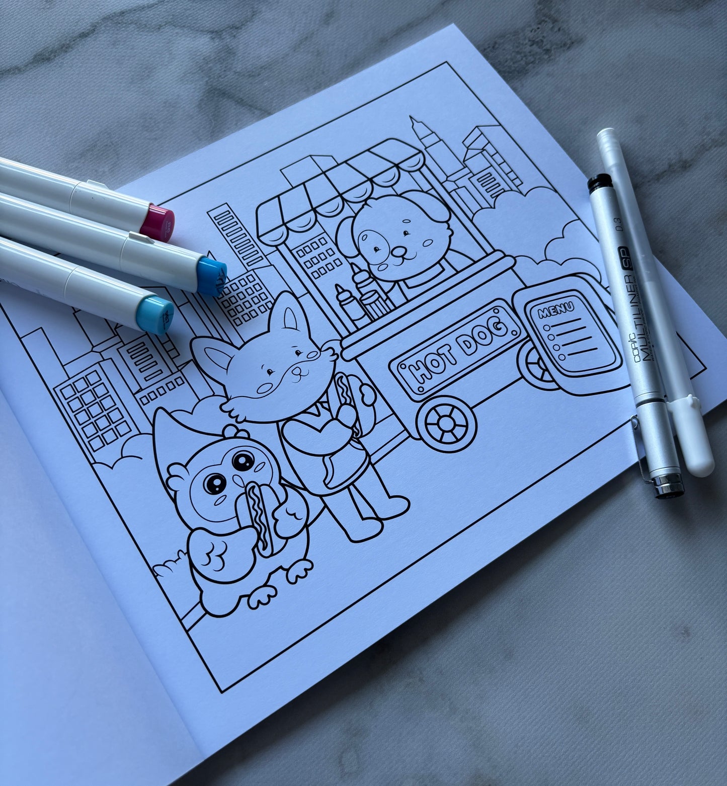 Ash & Echo: The Big Apple Coloring Book