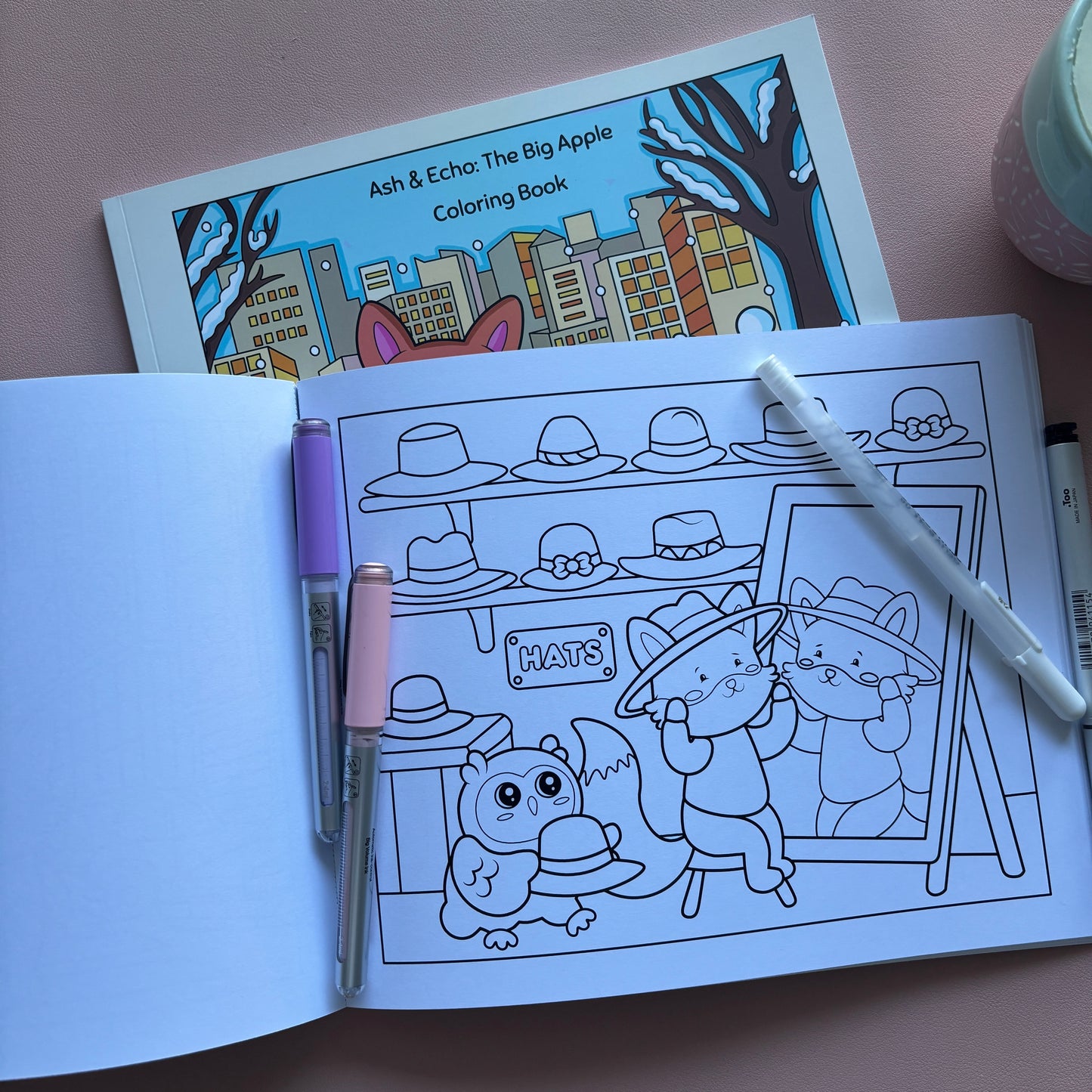 Ash & Echo: The Big Apple Coloring Book