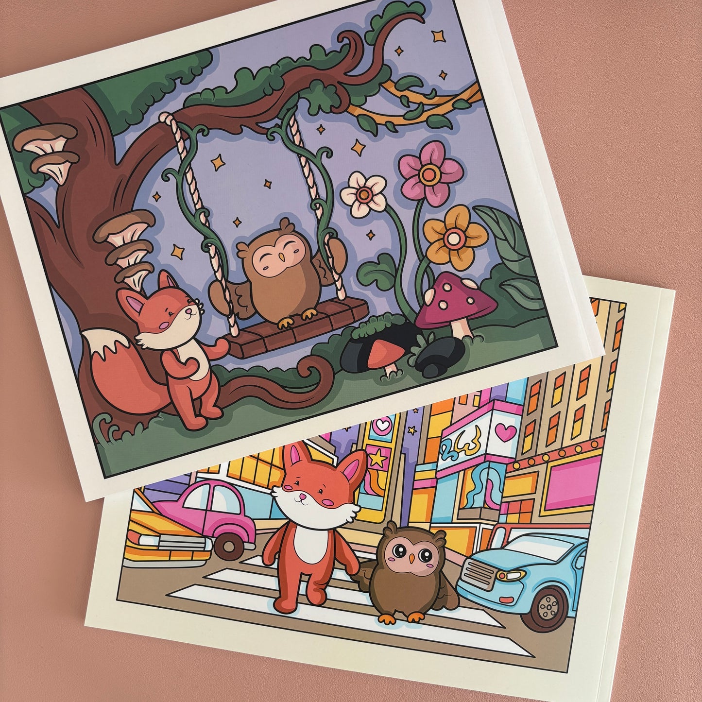 Ash & Echo Bundle: Forest of Wonders and The Big Apple Coloring Books
