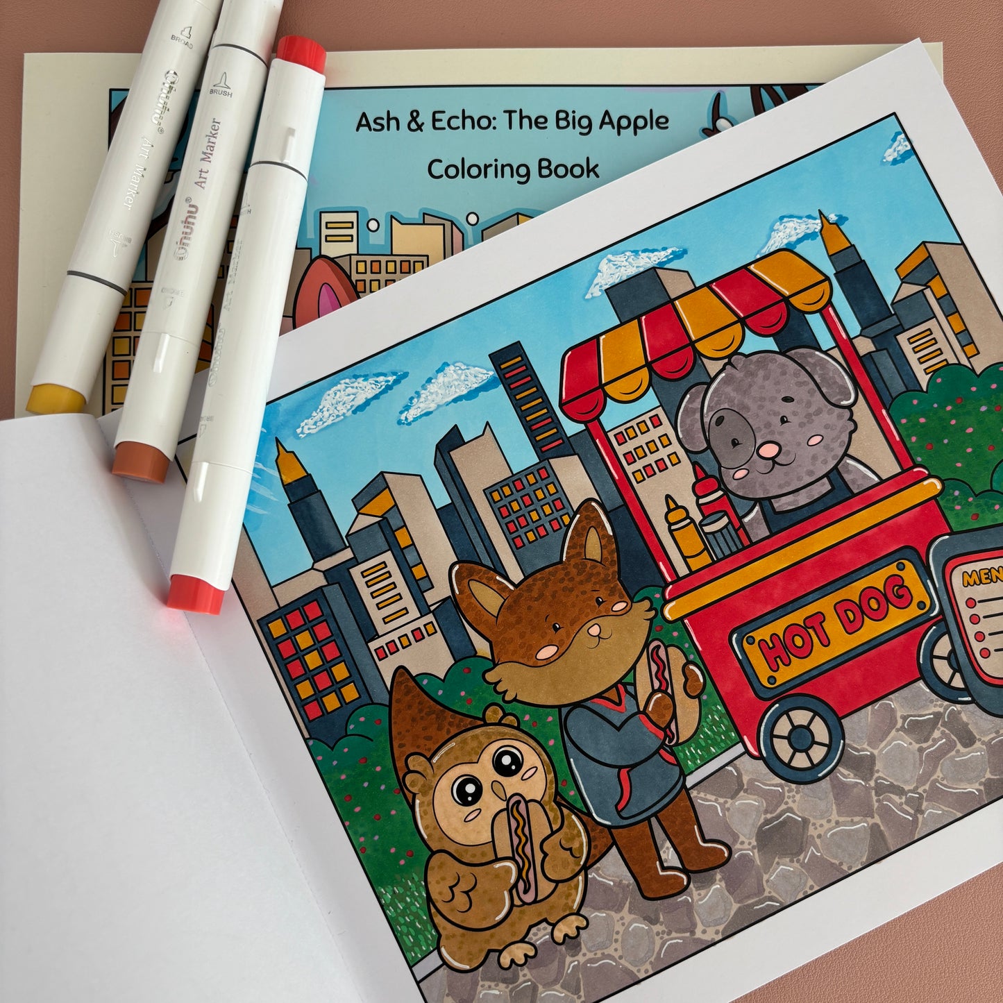 Ash & Echo Bundle: Forest of Wonders and The Big Apple Coloring Books